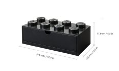 LEGO® caixa de mesa 8 com gaveta - preto