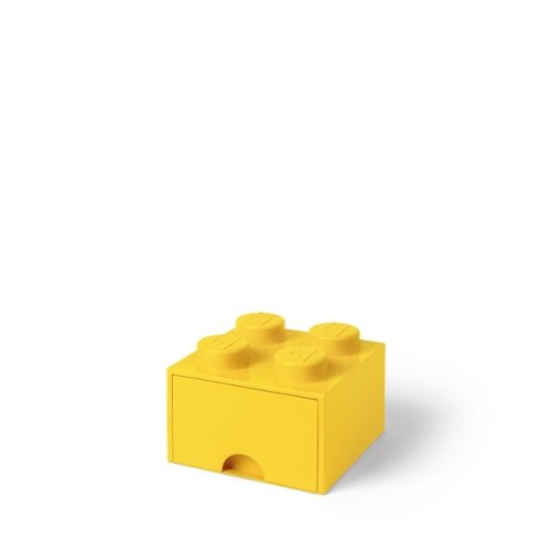 LEGO® Boîte de rangement 4 avec tiroir - jaune