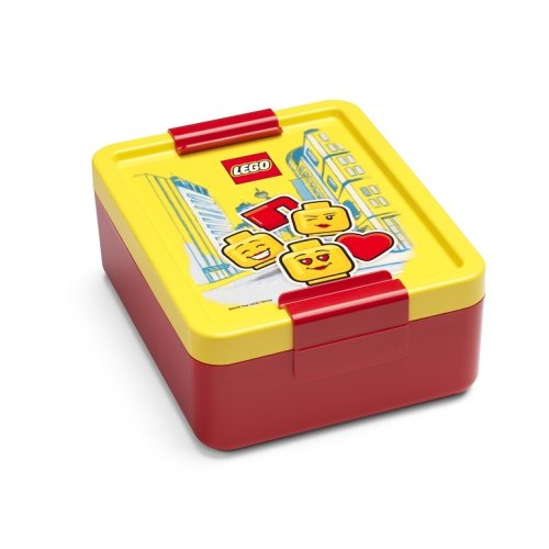 LEGO® ICONIC Girl snack set (bouteille et boite) - jaune/rouge