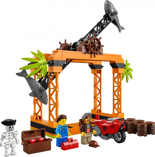 LEGO® City 60342 Le défi de cascade : l’attaque des requins