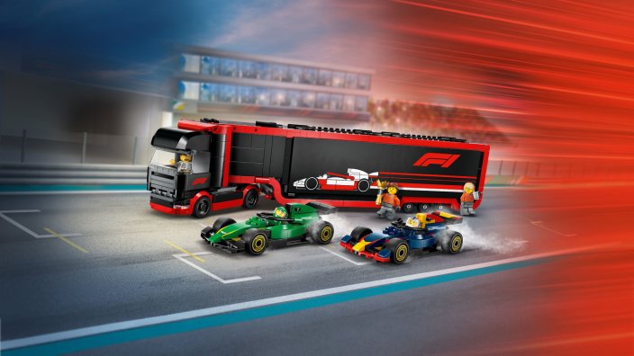 LEGO® City 60445 Kamión F1® s autami RB20 a AMR24 F1®