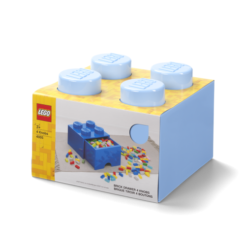 LEGO® Aufbewahrungsbox 4 mit Schublade - hellblau