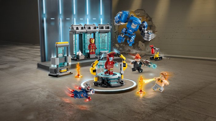 LEGO® Marvel 76315 Le laboratoire d’Iron Man : la salle des armures