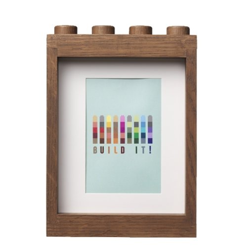 LEGO® cadre photo en bois (chêne - teinté foncé)