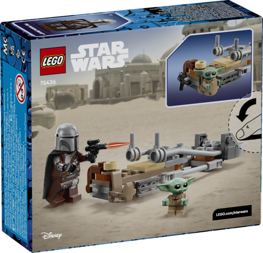 LEGO® Star Wars TM 75436 Der Mandalorianer und Grogu auf ihrem Speeder Bike™