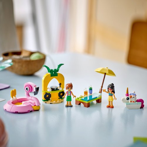 LEGO Friends 42658 Zábava u bazénu s jednorožcem a plameňákem