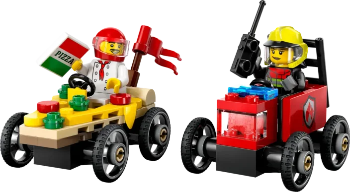 LEGO® City 60458 Raceautopakket: pizzabestelwagen vs. brandweerauto