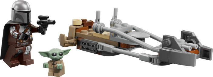 LEGO® Star Wars TM 75436 Der Mandalorianer und Grogu auf ihrem Speeder Bike™