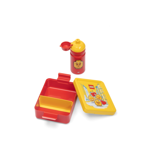 LEGO® ICONIC Girl snack set (bouteille et boite) - jaune/rouge