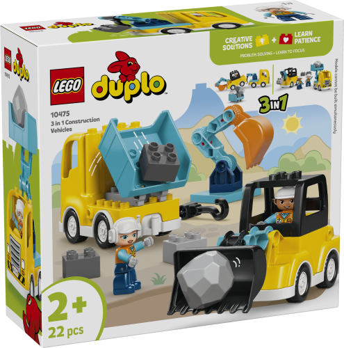LEGO® DUPLO Town 10475 Baufahrzeuge – 3-in-1-Set