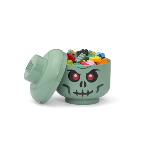 LEGO® Cabeça de armazenamento (tamanho S) - esqueleto - verde