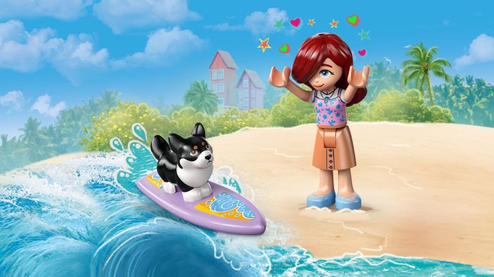 LEGO® Friends 42641 Surf- en scooterplezier met de honden