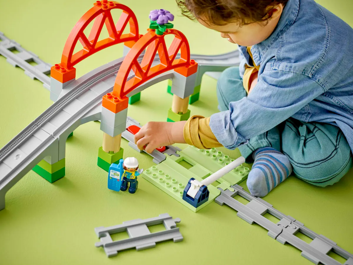 Duplo – Lot De 56 Adaptateurs Et Connecteurs Pour Rails En Bois – Compatible BRIO, Orbrium, Et Autres Marques – Dès 3 Ans