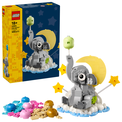 LEGO® Iconic 40814 Schwebender Baby-Elefant