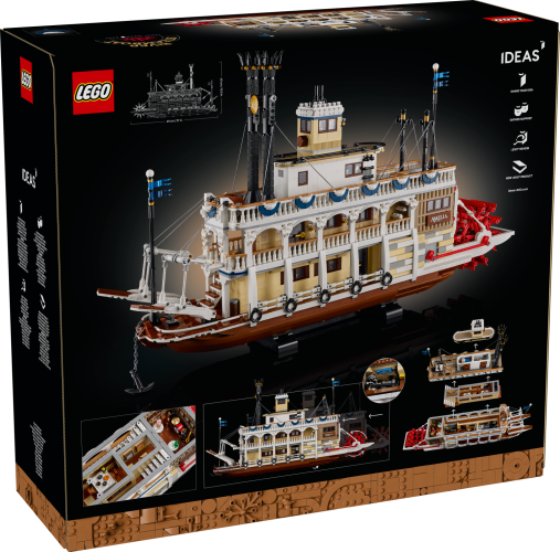 LEGO® Ideas 21356 Le bateau à vapeur du Mississippi