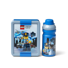 LEGO® City snack set (bouteille et boite) - bleu