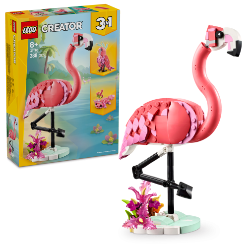 LEGO® Creator 3-in-1 31170 Animais Selvagens: Flamingo Cor-de-rosa