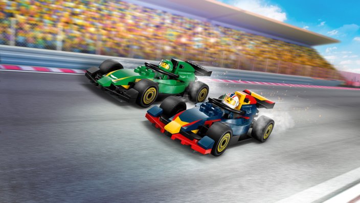 LEGO® City 60445 Autotrasportatore F1® con monoposto RB20 e AMR24 F1®