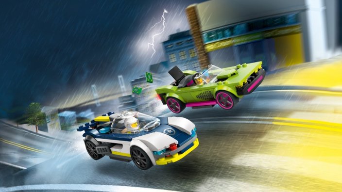 LEGO® City 60415 La course-poursuite entre la voiture de police et la super voiture