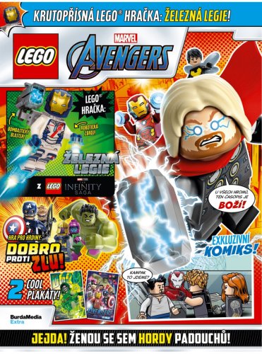 KOMIKS LEGO® MARVEL AVENGERS 06/2025 - Minifigurka Železná legie