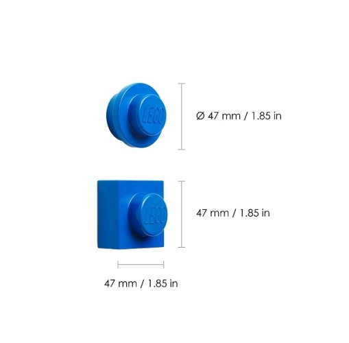 LEGO®-Magnete, 2er-Set - blau