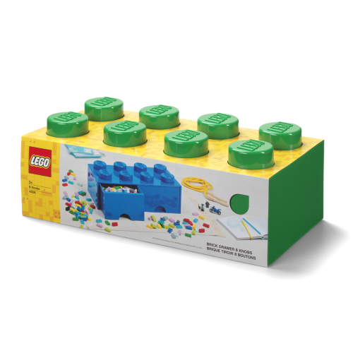 LEGO® Caixa de arrumação 8 com gavetas - verde oscuro
