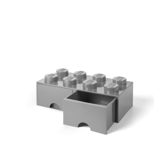 LEGO® Boîte de rangement 8 avec tiroirs - gris