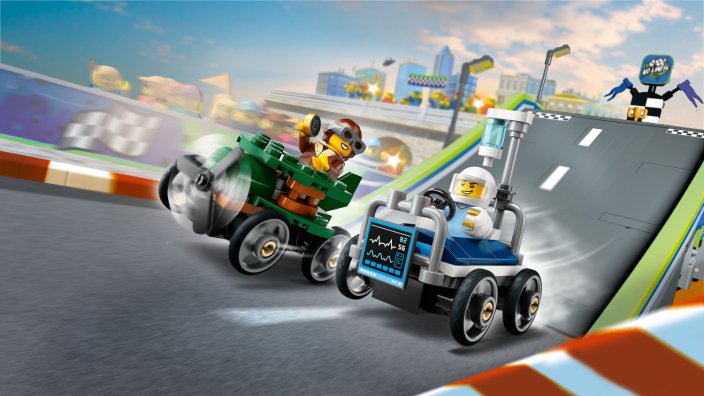 LEGO® City 60459 Pack de bolides de course : avion contre lit d'hôpital