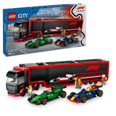 LEGO® City 60445 F1®-es kamion, RB20 és AMR24 F1®-es autókkal