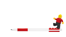 LEGO Gelové pero s minifigurkou, červené