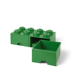 LEGO® Caixa de arrumação 8 com gavetas - verde oscuro