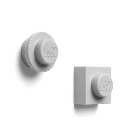 LEGO®-Magnete, 2er-Set - grau