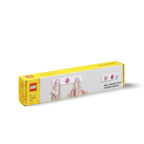 LEGO® appendiabiti da parete - rosa chiaro, rosa scuro, viola
