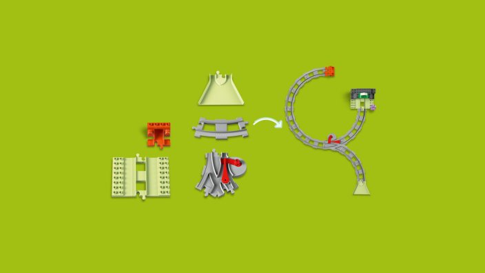 LEGO® DUPLO® 10425 Vonatalagút és sínek kiegészítő szett