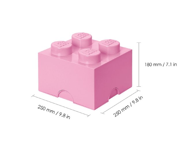LEGO® Caixa de arrumação 4 - rosa claro