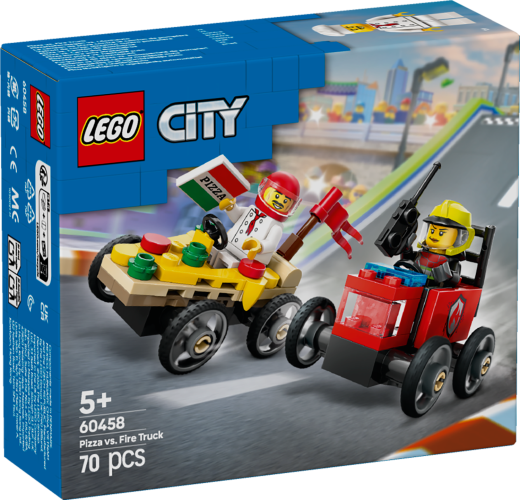 LEGO® City 60458 Raceautopakket: pizzabestelwagen vs. brandweerauto