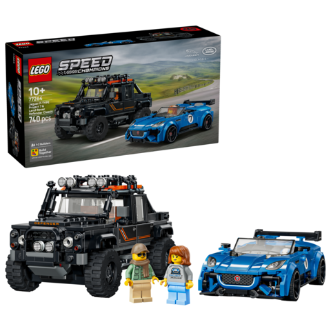 LEGO® Speed Champions 77264 Jaguar Project 7 en Land Rover Defender