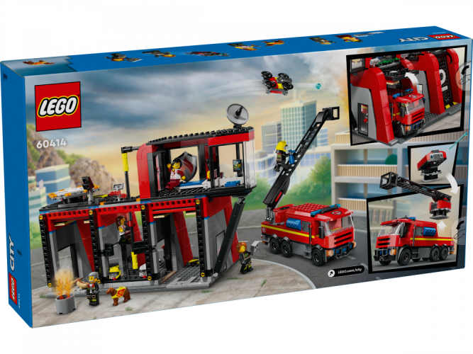 LEGO® City 60414 Brandweerkazerne en brandweerauto