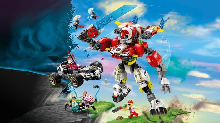 LEGO® DREAMZzz™ 71497 Cooper tigrisrobotja és Zero hot rod autója