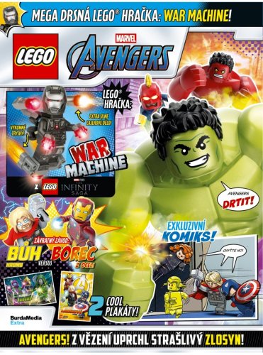 KOMIKS LEGO® MARVEL AVENGERS 08/2025 - Minifigurka War Machine