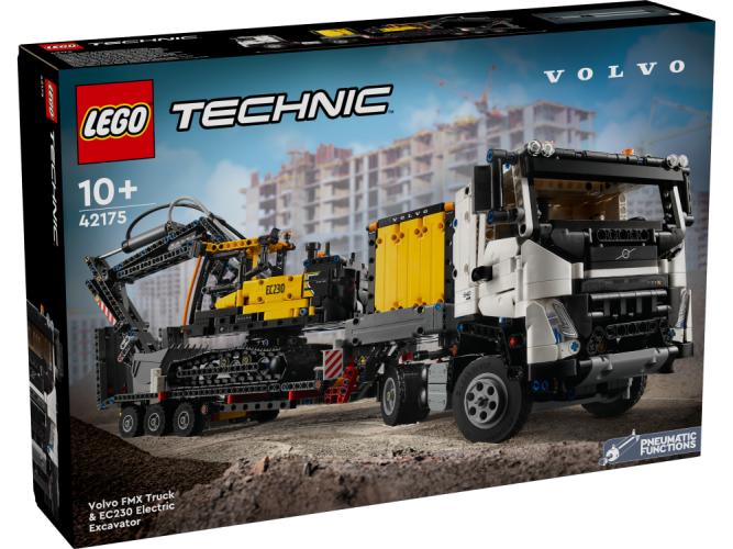 LEGO® Technic™ 42175 Nákladné auto Volvo FMX a elektrický bager EC230