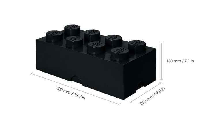 LEGO® Aufbewahrungsbox 8 - schwarz
