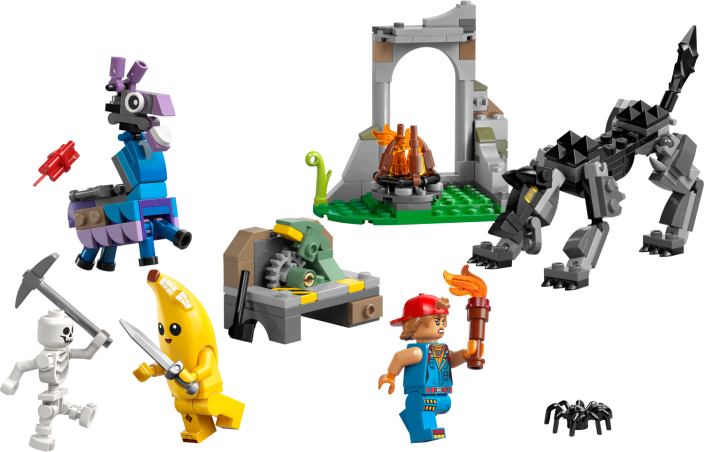 LEGO® Fortnite® 77075 Peely és Sparkplug táborhelye