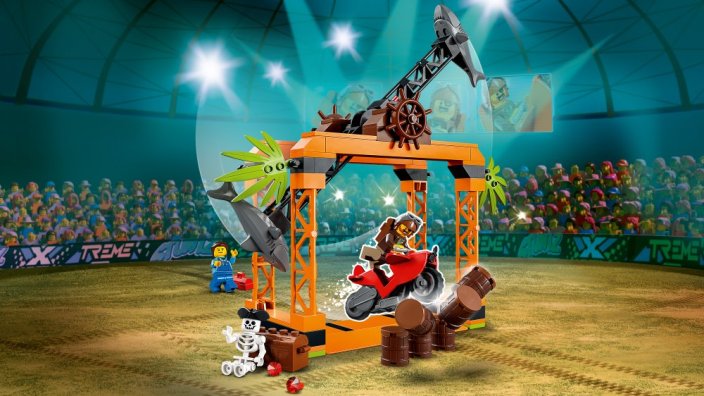 LEGO® City 60342 Le défi de cascade : l’attaque des requins