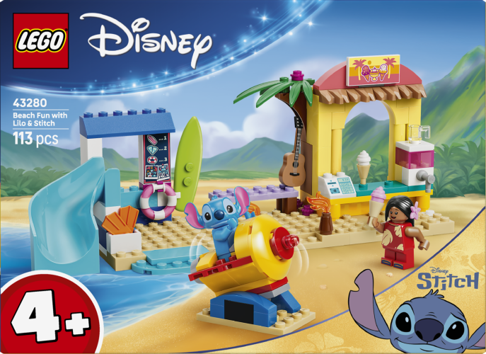 LEGO® │ Disney 43280 Zábava na pláži s Lilo a Stitchem