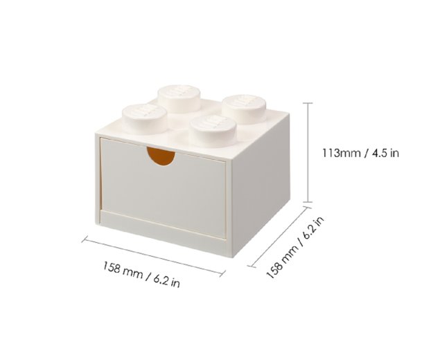 LEGO® caixa de mesa 4 com gaveta - branco