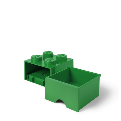LEGO® Aufbewahrungsbox 4 mit Schublade - dunkelgrün
