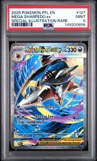 2025 POKEMON PFL EN-PHANTASMAL FLAMES #127 MEGA SHARPEDO ex SPECIAL ILLUSTRATION RARE