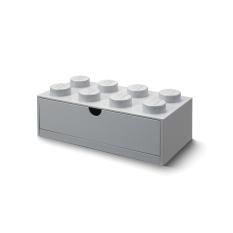 LEGO® caixa de mesa 8 com gaveta - cinzento
