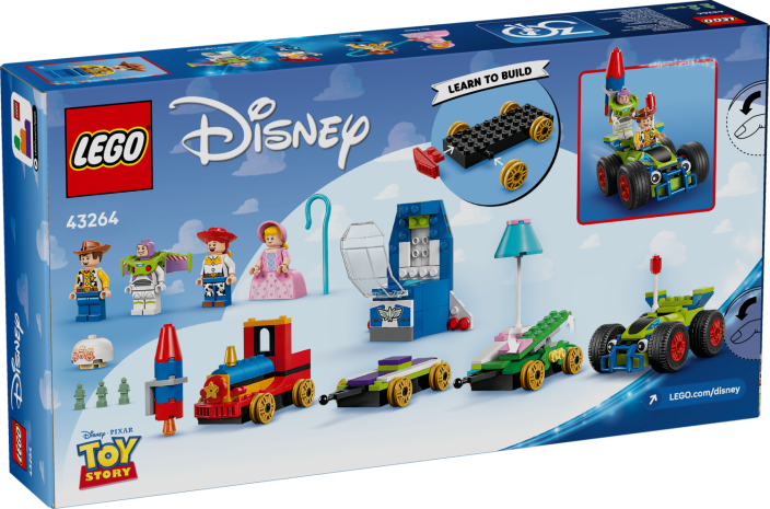 LEGO® Disney Pixar 43264 Comboio e Carro RC de Celebração de Toy Story